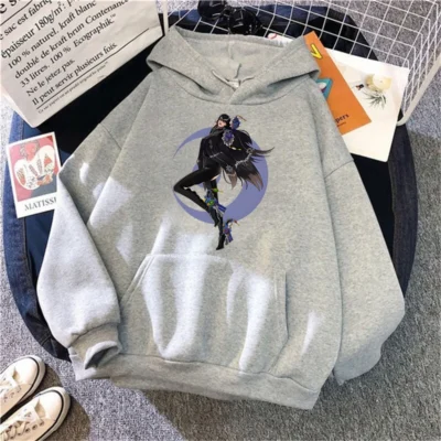 Bayonetta Print Hoodies Y2K Aesthetic Streetwear Casual Fashion Sweatshirt Korean Fashion Clothes Women Men Hoodie Tracksuit - Bayonetta Merch