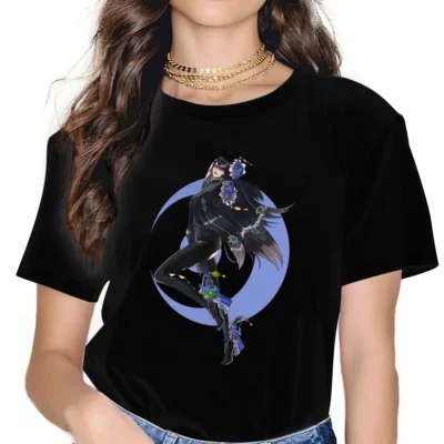 Blue Moon Female Shirts Bayonetta Oversized Vintage Women Clothes Harajuku Casual Feminine Blusas - Bayonetta Merch