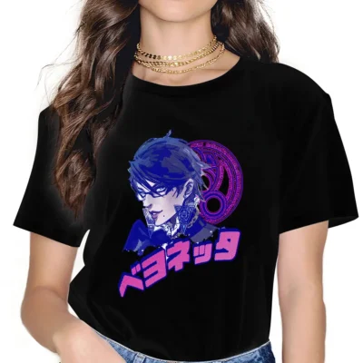 Blue Witch Women Shirts Bayonetta T shirt Kawaii Vintage Female Blusas - Bayonetta Merch