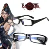 Game Bayonetta Cosplay Glasses Black Eyeglass Frame Retro Protection Eye Flat Mirror Eyewear Unisex Fashion Accessories - Bayonetta Merch