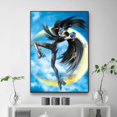 Bayonetta Blue Sky and Moon Wall Art - Bayonetta Merch